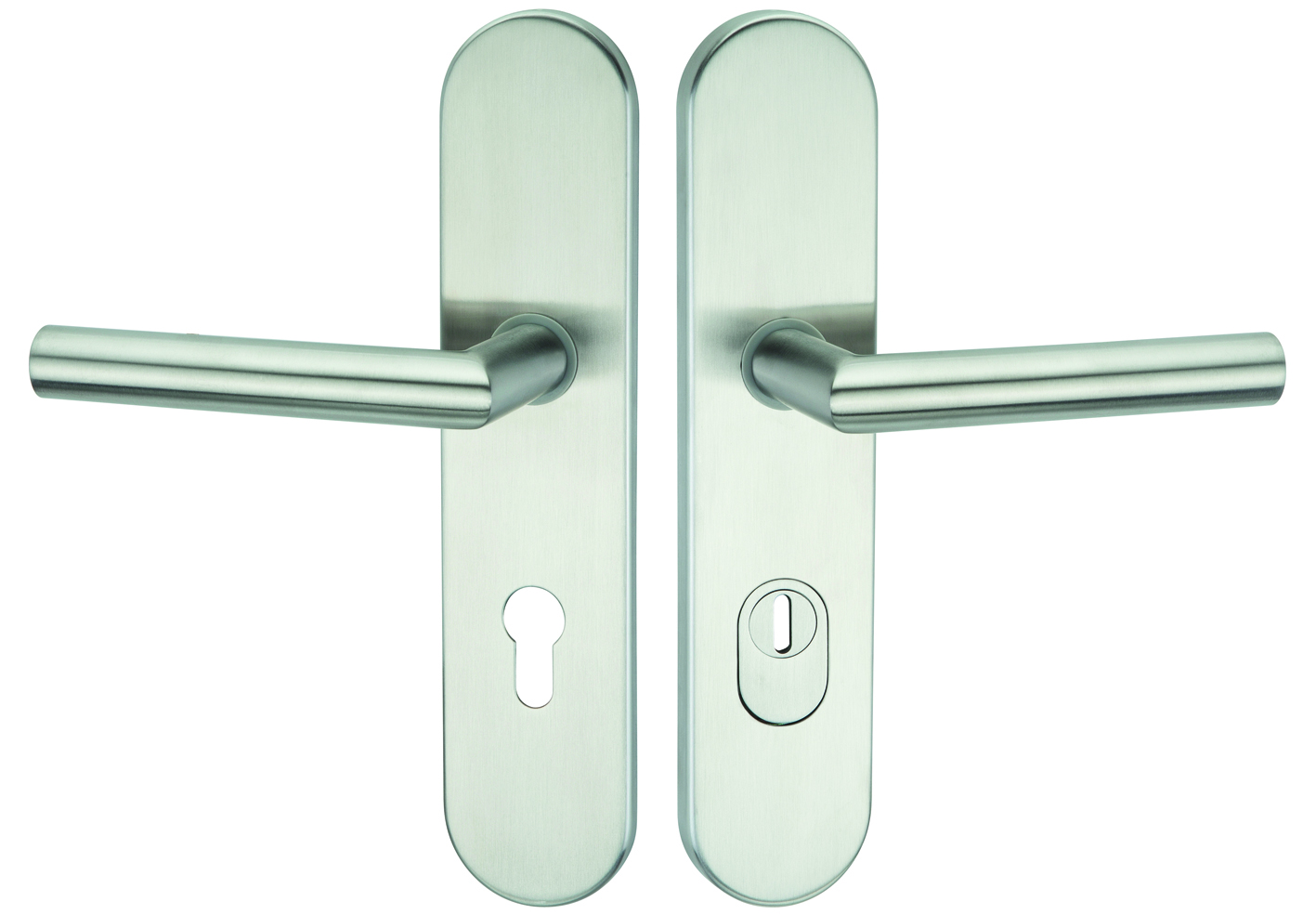 [DS] gelbrot HT-EN2-Schutzdrückergrt. 1802 Edelstahl matt PZ 92 mm, Griff