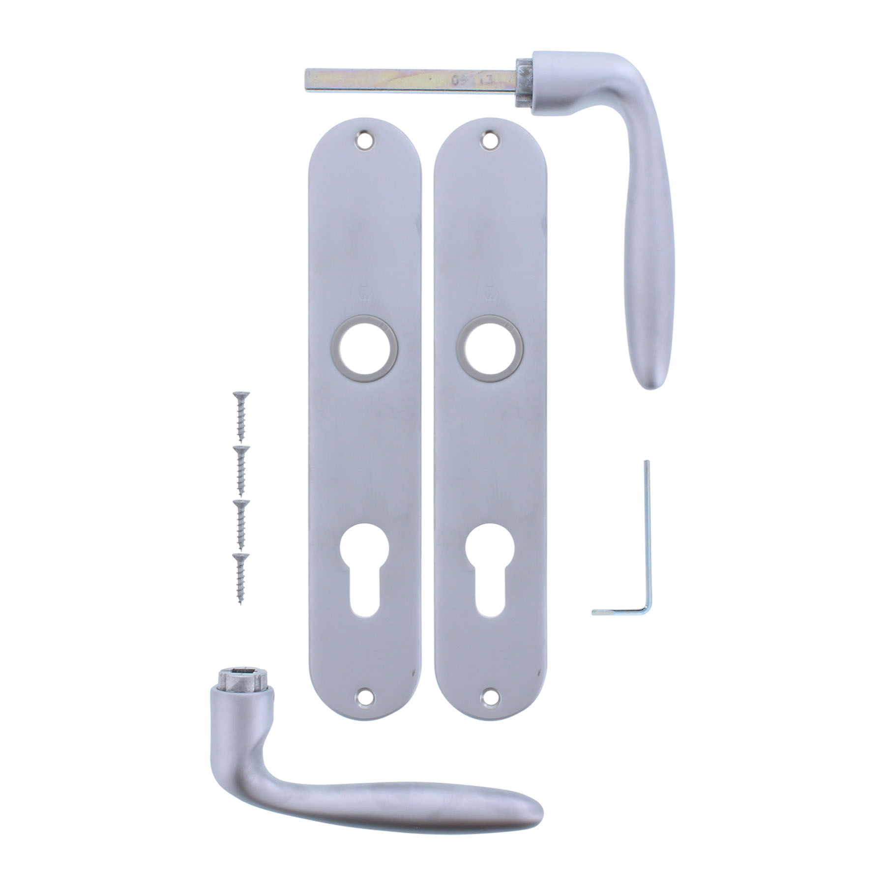 HOPPE Langschildgarnitur Verona M151/302 PZ Vierkant 8 mm F98R matt verchromt 2803747, Griff, Elektronik, Hardware