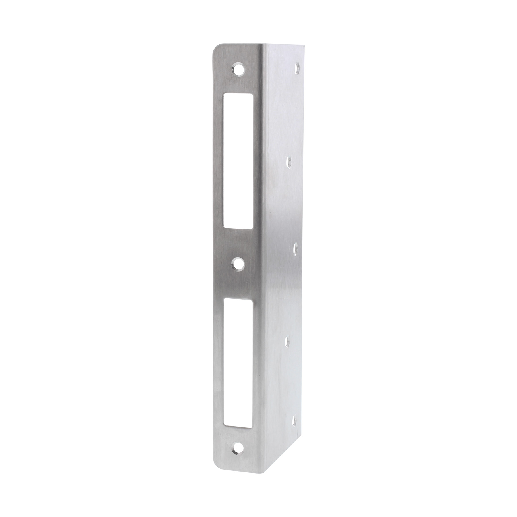 FEPS Lock universal Reparaturschließblech FE-RS001 für Zimmertüren Edelstahl gebürstet rechts/links verwendbar, Klammer, Aluminium, Klammer, Aluminium