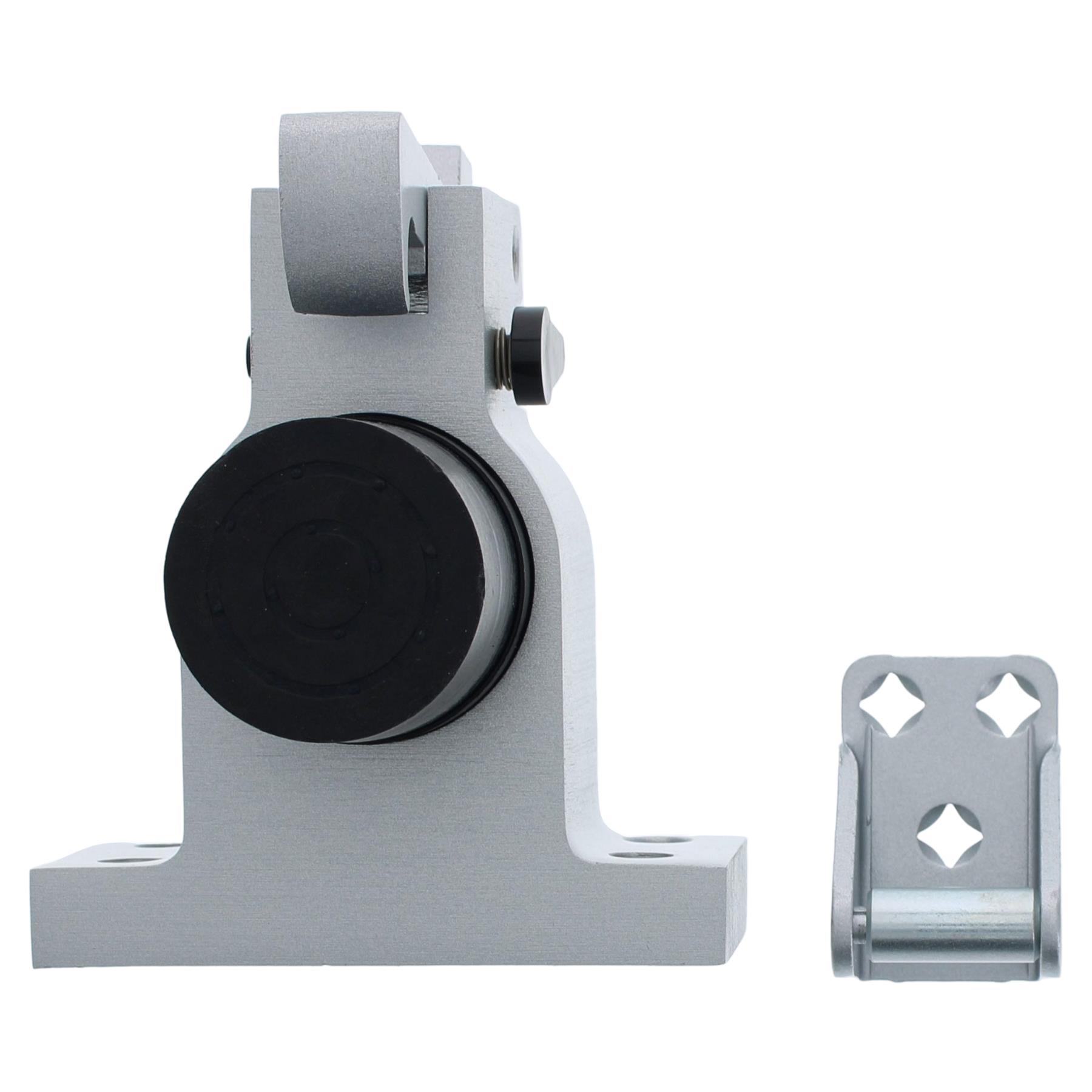 KWS Türstopper 1010 Türfeststeller zum Anschrauben, mit Fanghaken, silberfarbig