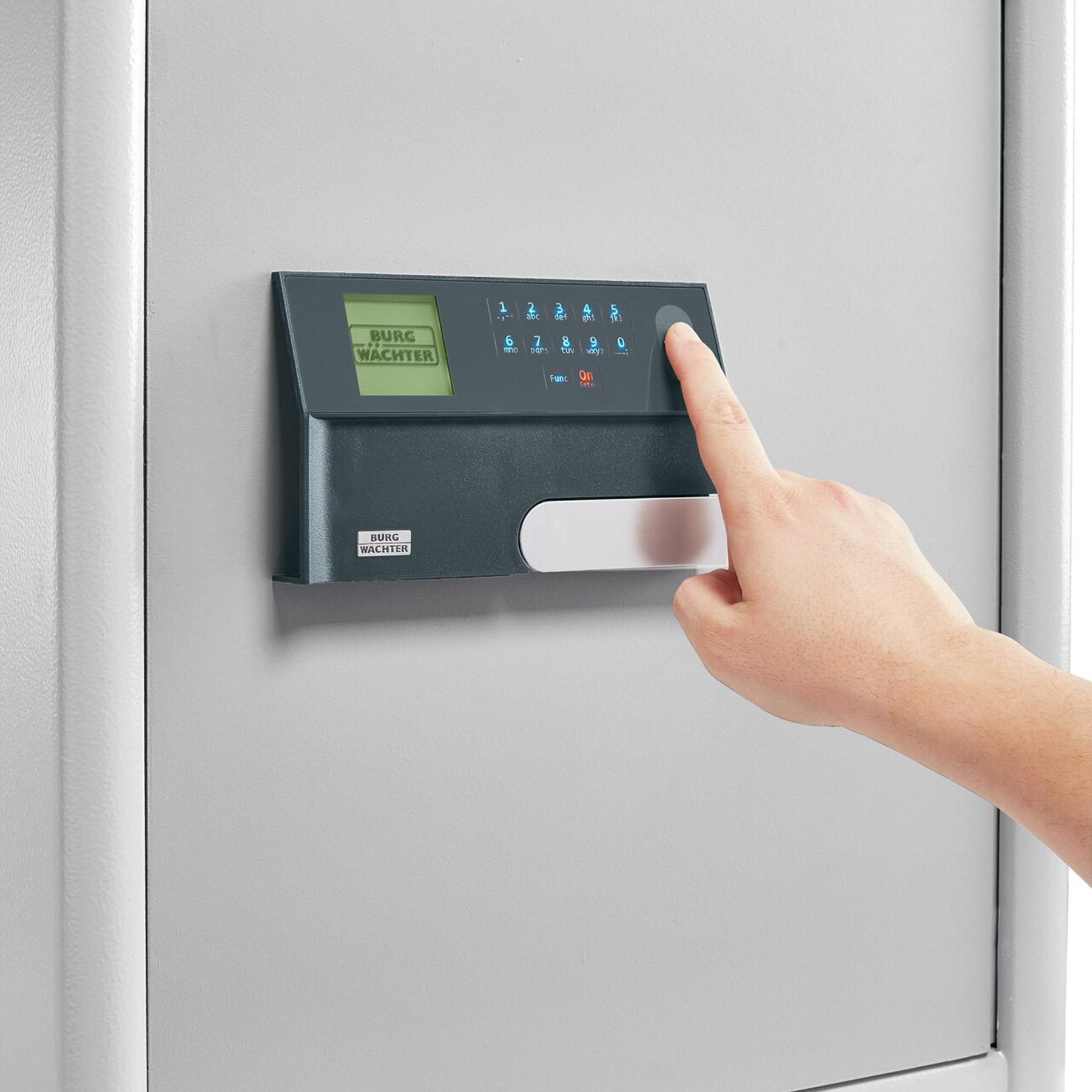 BURG-WÄCHTER Sicherheitsschrank Dual-Safe Möbeltresor Bundle inkl. Innenausstattung DS 445 E FP mit Zahlencode und Fingerprint, Person, Sicherheit