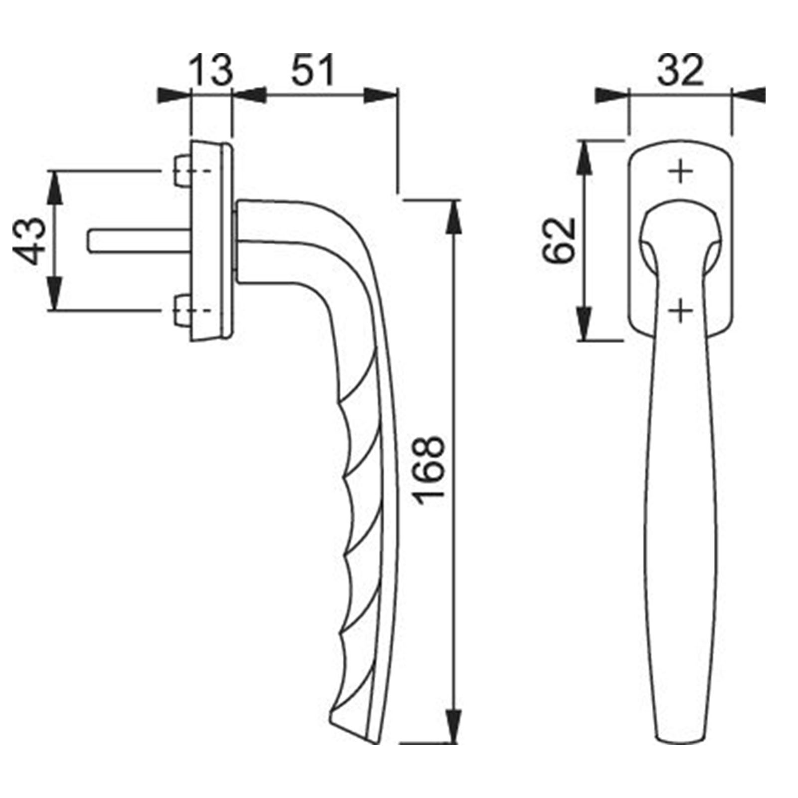 HOPPE Parallel-Schiebe-/Kipptür-Griff "NEW YORK" PSK-0810/U10, Sinken, Waschbeckenhahn, Diagramm, Handlung