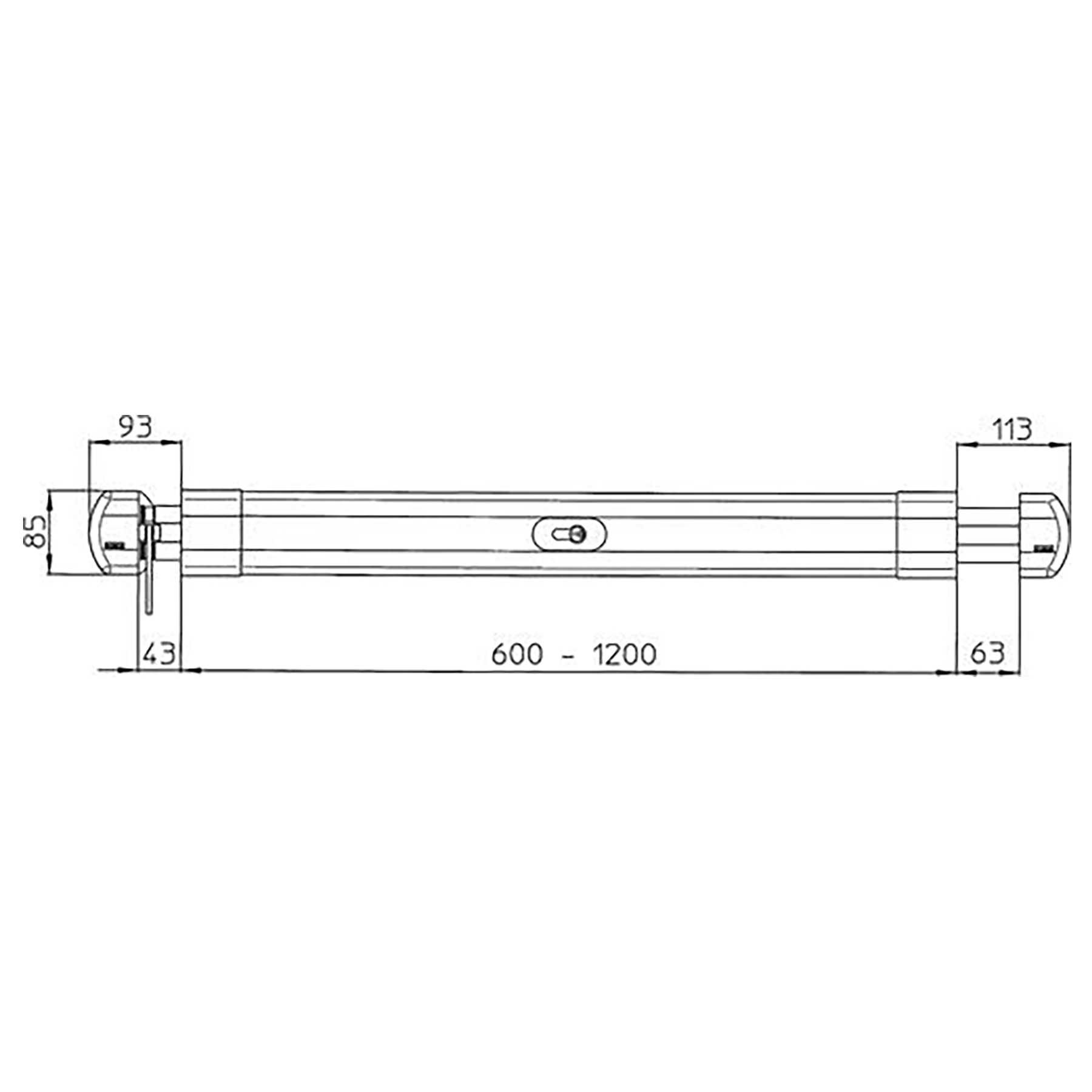 Ikon Protectorriegel DRS mit Sperrbügel 8444 Silbergrau (RAL7001)
