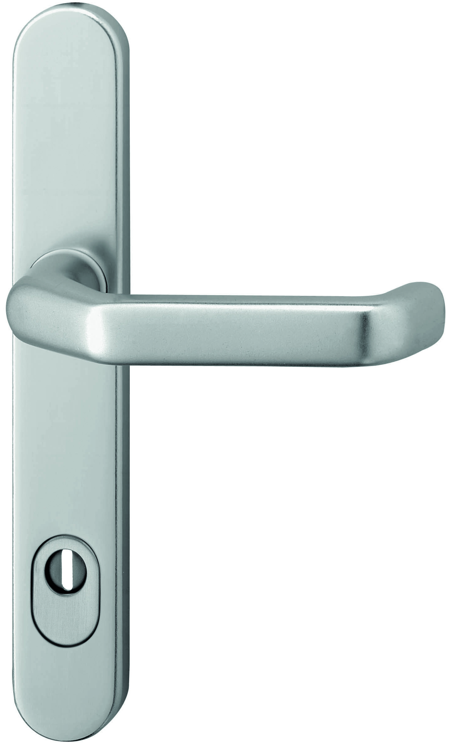 gelbrot Drückergarnitur Serie EMS Edelstahl 92 mm PZ mit ZA 35 mm Schild, Griff