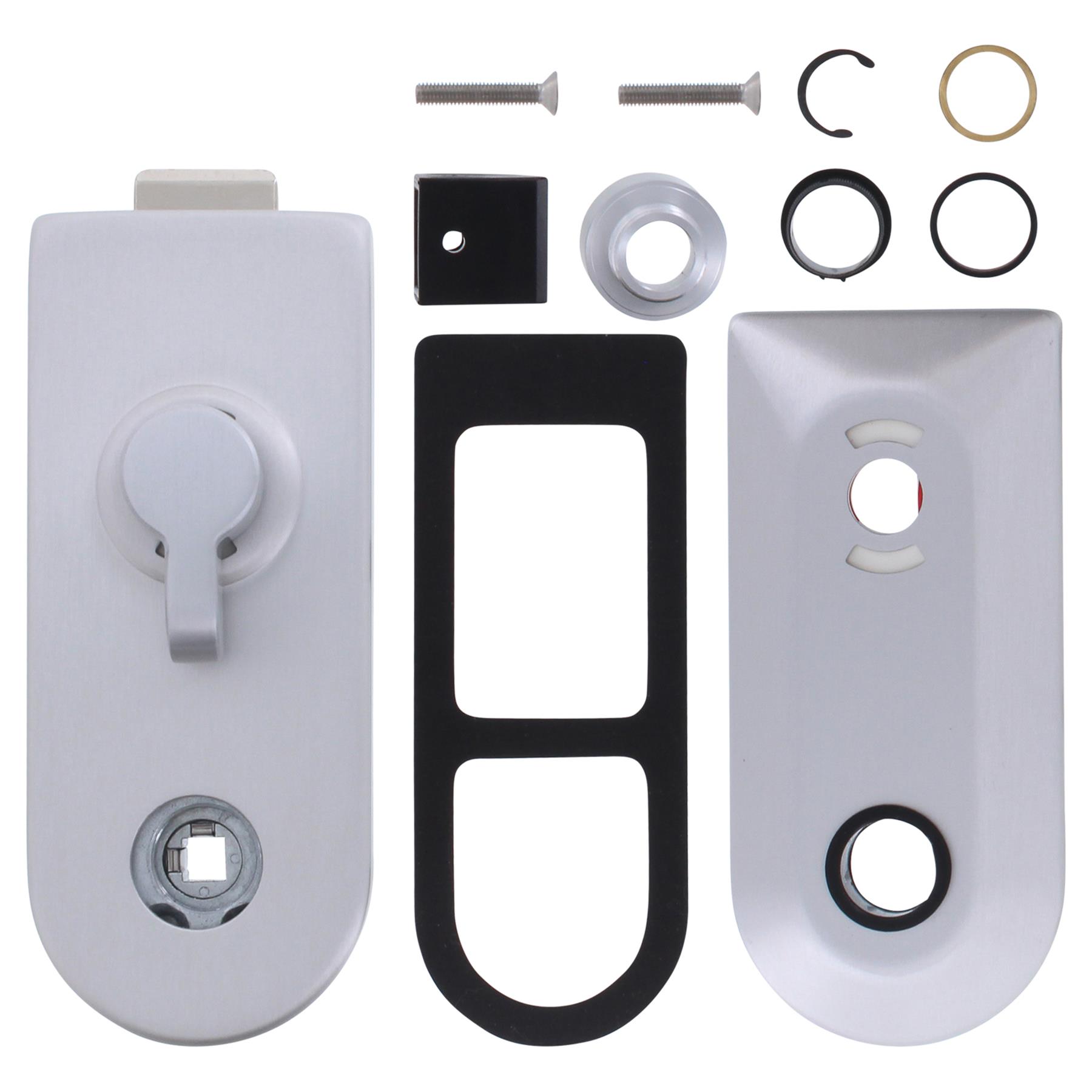 WSS STUDIO Glastürschloss AL E4 elox. DIN rechts einwärts 20.220.0421.112, Griff