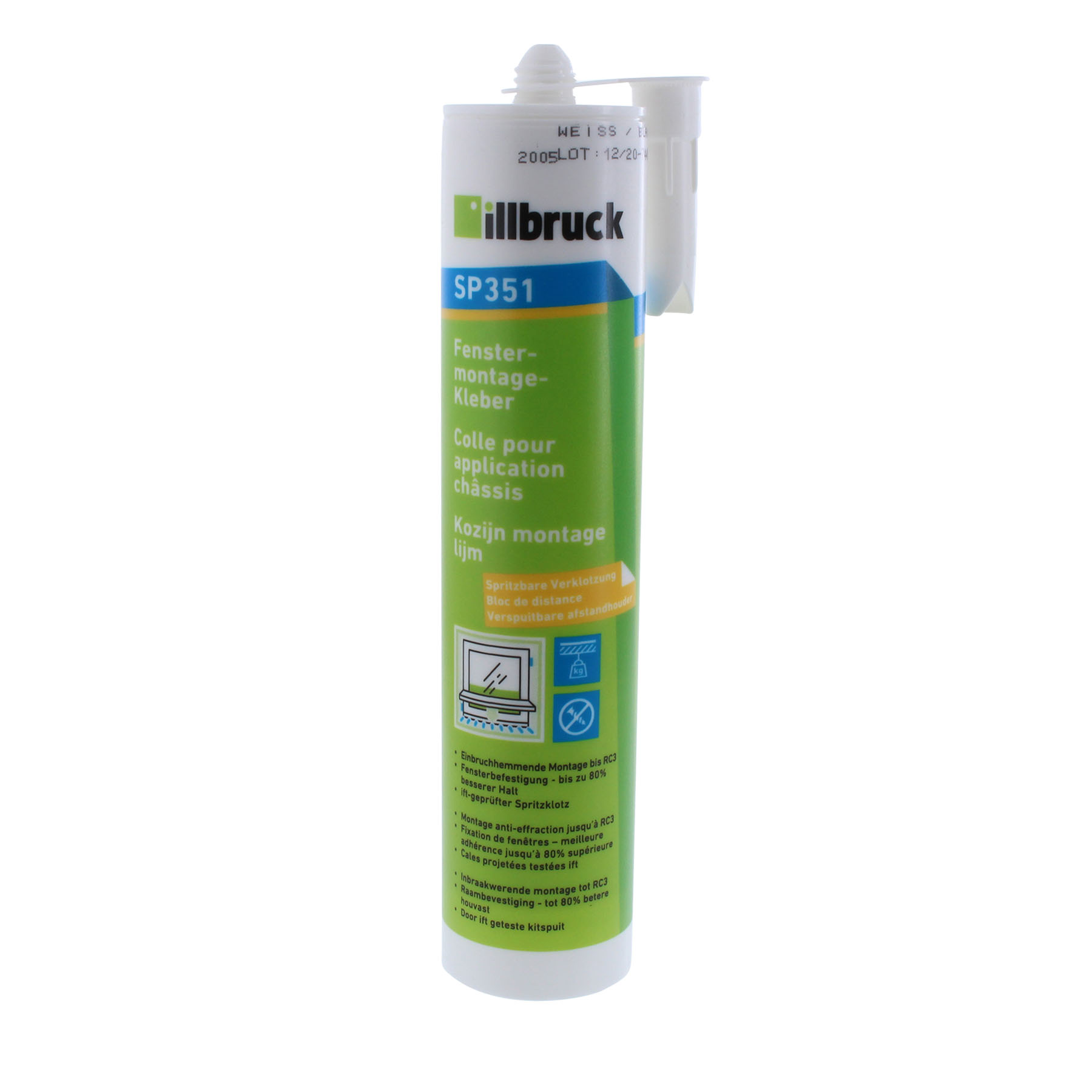 illbruck SP351 Fenstermontage-Kleber 310 ml weiß 310 ml, Flasche, Flasche