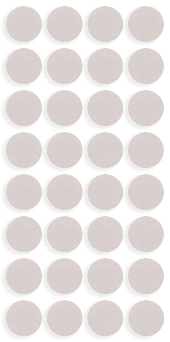 ToniTec Filzgleiter rund weiß 17 mm, Muster, Papier