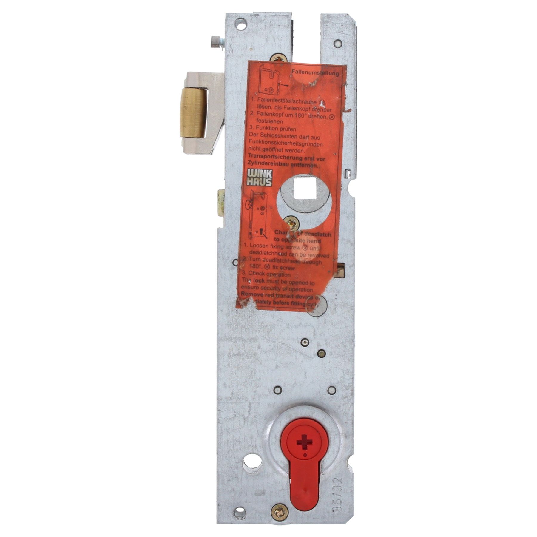 Winkhaus Hauptschloss Reparaturschlosskasten STV TYP 2 lose mit Rollenfalle 35/92/8 mm, Elektrisches Gerät