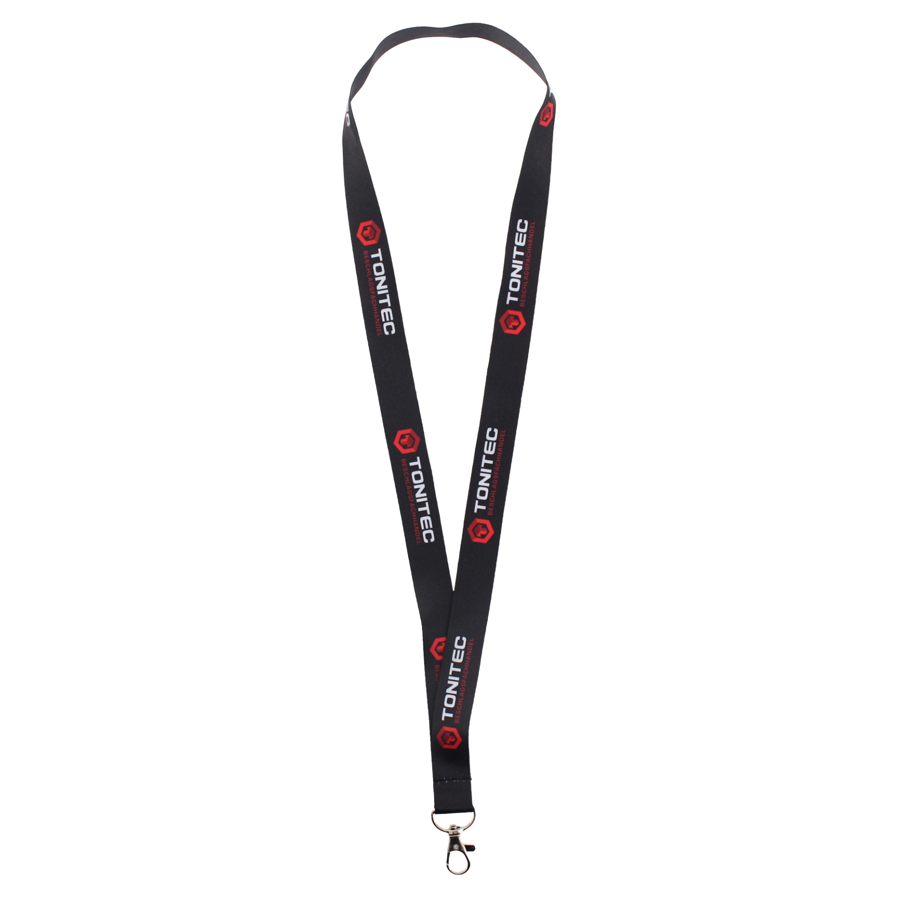 ToniTec® Schlüsselband schwarz Schlüsselanhänger mit Karabiner, Zubehör, Riemen