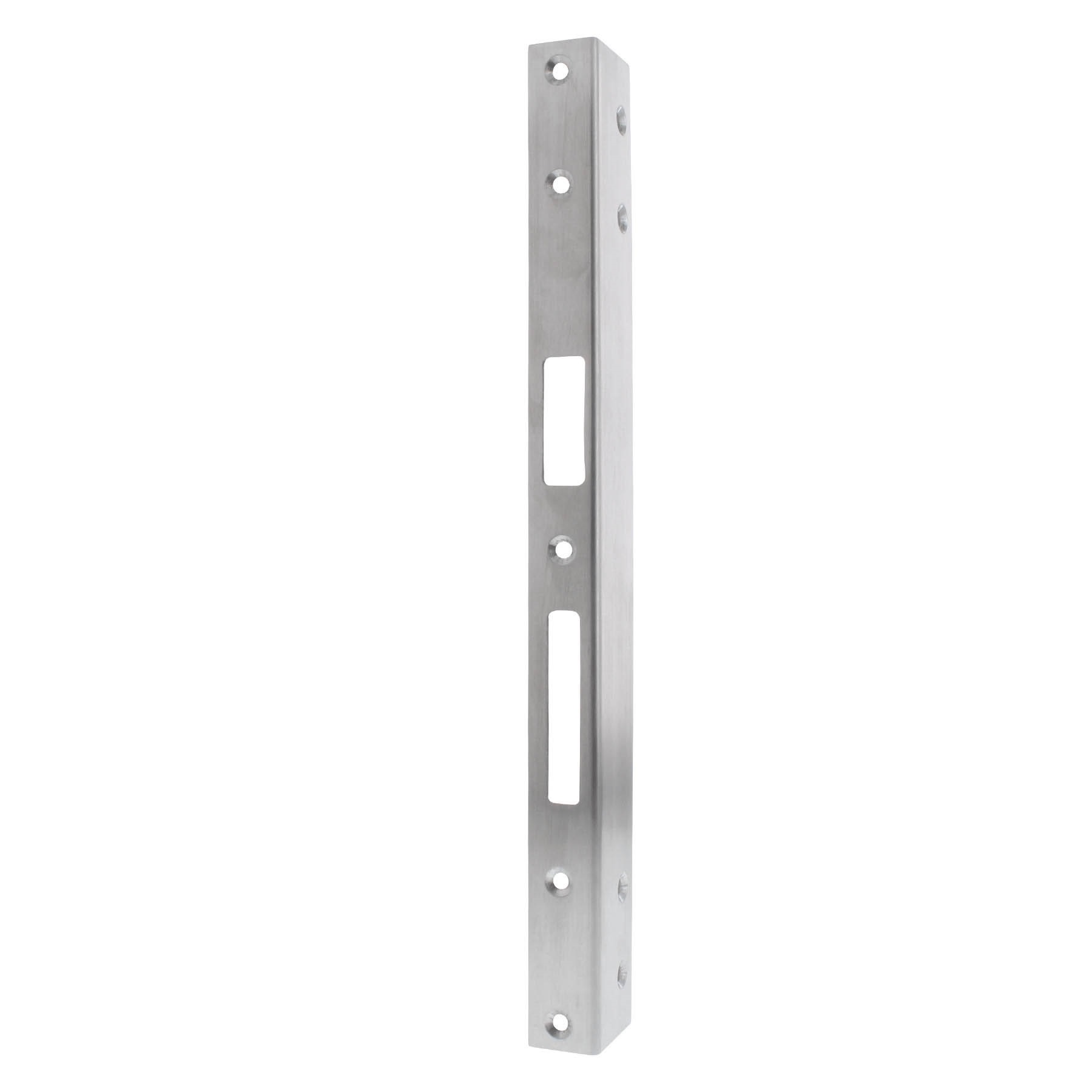 FEPS Lock Winkelschließblech FE-RS005-LS für Reparatur Stahlzarge 33x2,5x3,6x0,85 cm Edelstahl gebürstet DIN links, Aluminium