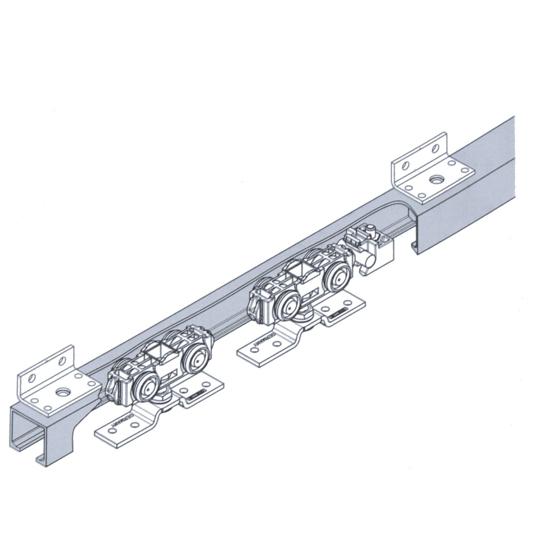 GEZE Rollan 40 NT Zubehörset ohne Wandbefefestigungswinkel