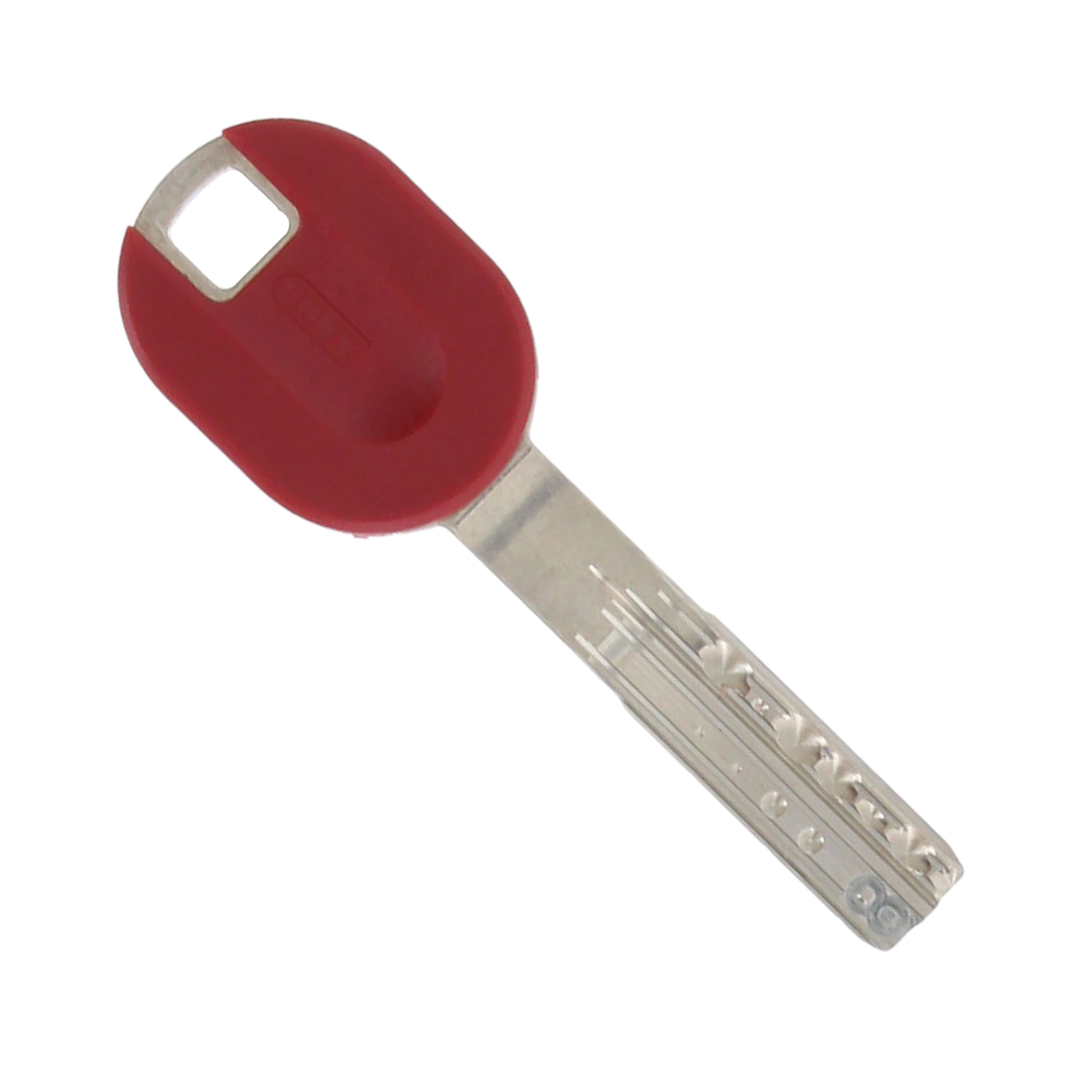 ABUS Bravus 2500 3500 Magnet Nachschlüssel für Einzelschließungen Eigenprofil mit Pro Cap rubinrot, Schlüssel, Rauchrohr