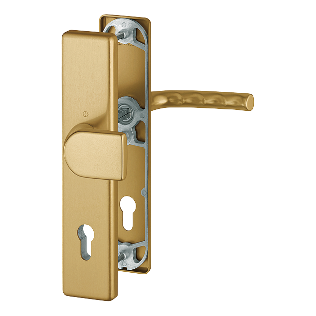 [B-WARE] OUTLET HOPPE Schutz-Langschild-Wechselgarnitur Serie Birmingham 78G/2222A/2440/1117 PZ Vierkant 10 mm F4 bronzefarben eloxiert 3958880, Griff, Griff