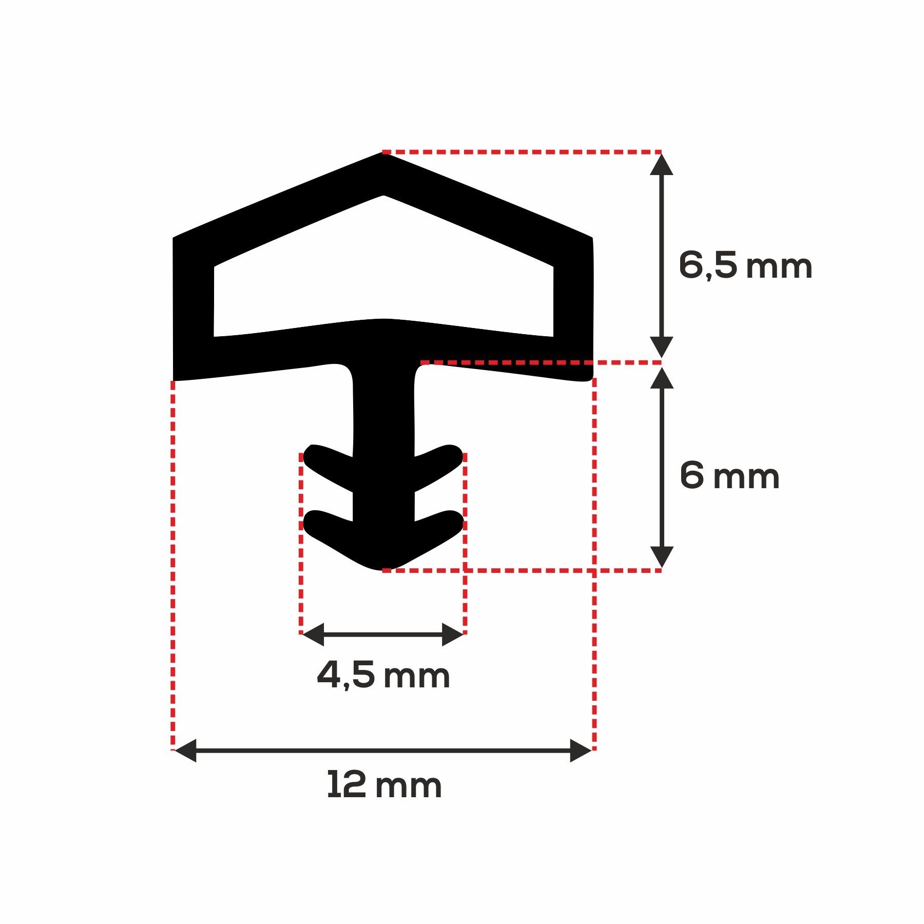 ToniTec Türdichtung Dichtprofil M 680 beige 25m