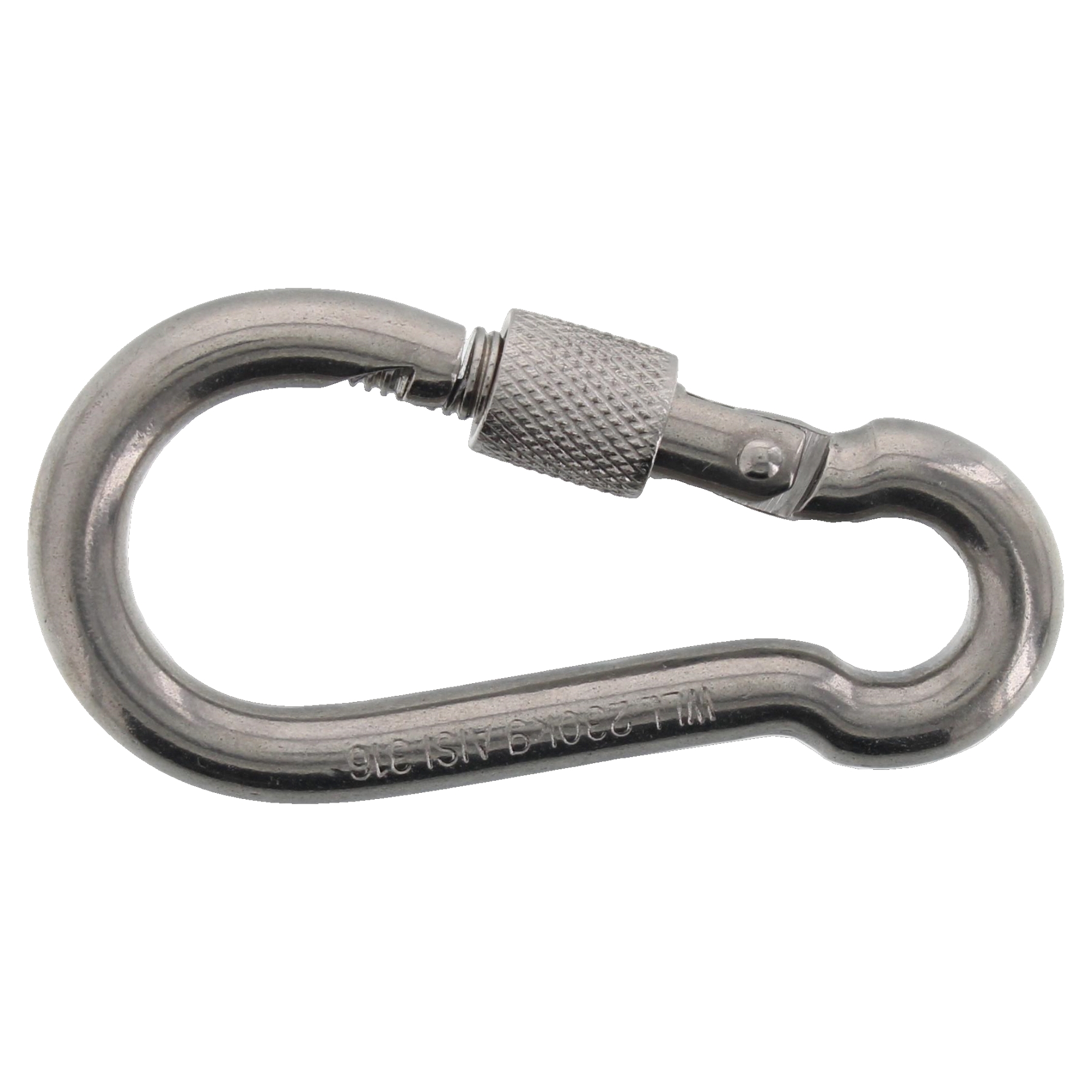 ToniTec Edelstahl Karabinerhaken mit Schraubverschluss A4 C-DIN 5299 80x8mm, Elektronik, Hardware, Rauchrohr