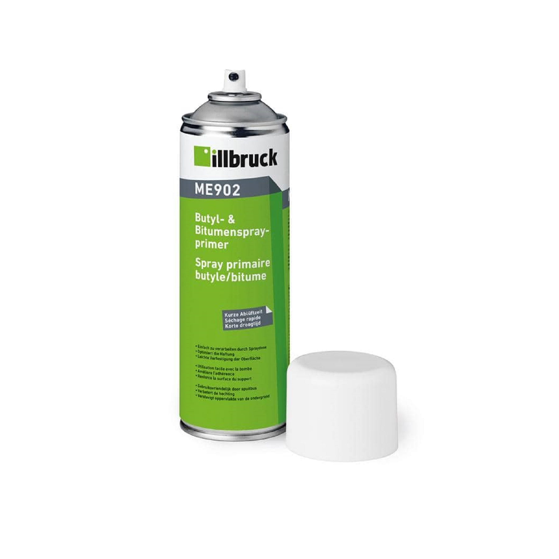 illbruck ME902 Butyl + Bitumen-Primer Spray 500ml Dose, Kann, Spraydose, Zinn