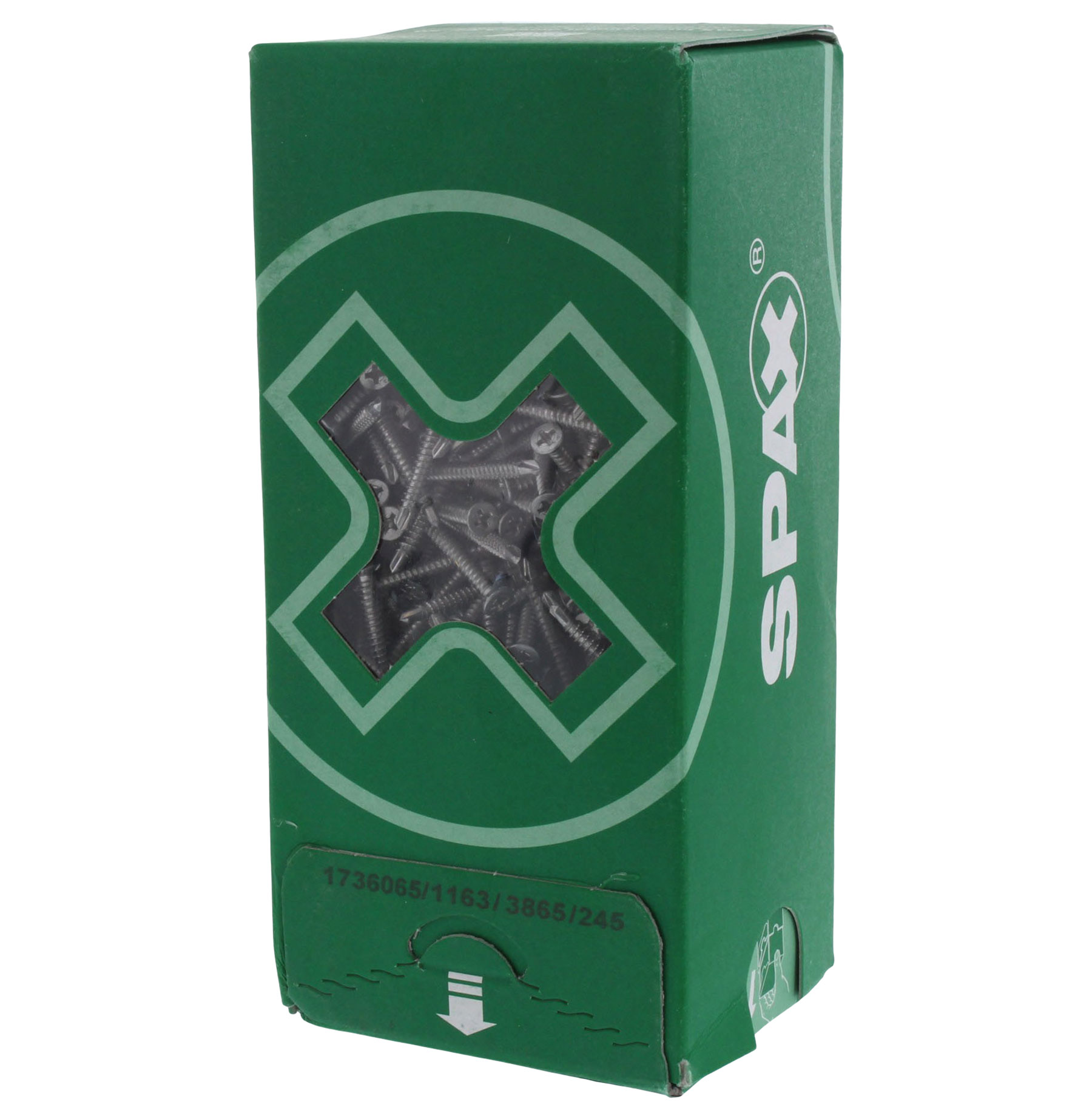 SPAX FEX A Kreuzschlitzschrauben Senkkopf 3,9x38 H2 mit Bohrspitze WIROX VE a 1000 Stück, Kiste, Flasche