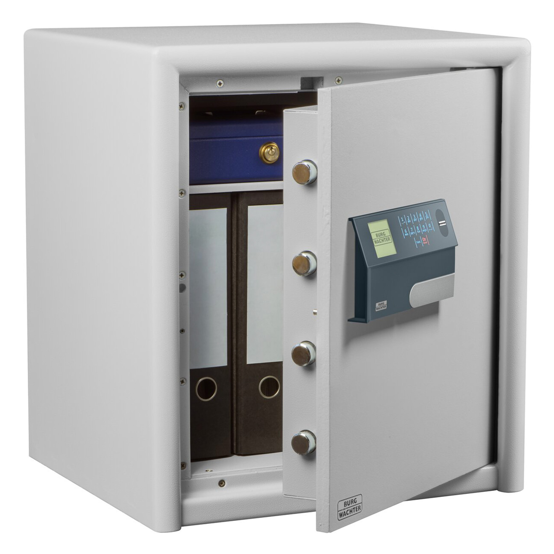 BURG-WÄCHTER Sicherheitsschrank Dual-Safe Möbeltresor Bundle inkl. Innenausstattung DS 445 E FP mit Zahlencode und Fingerprint, Sicher, Postfach