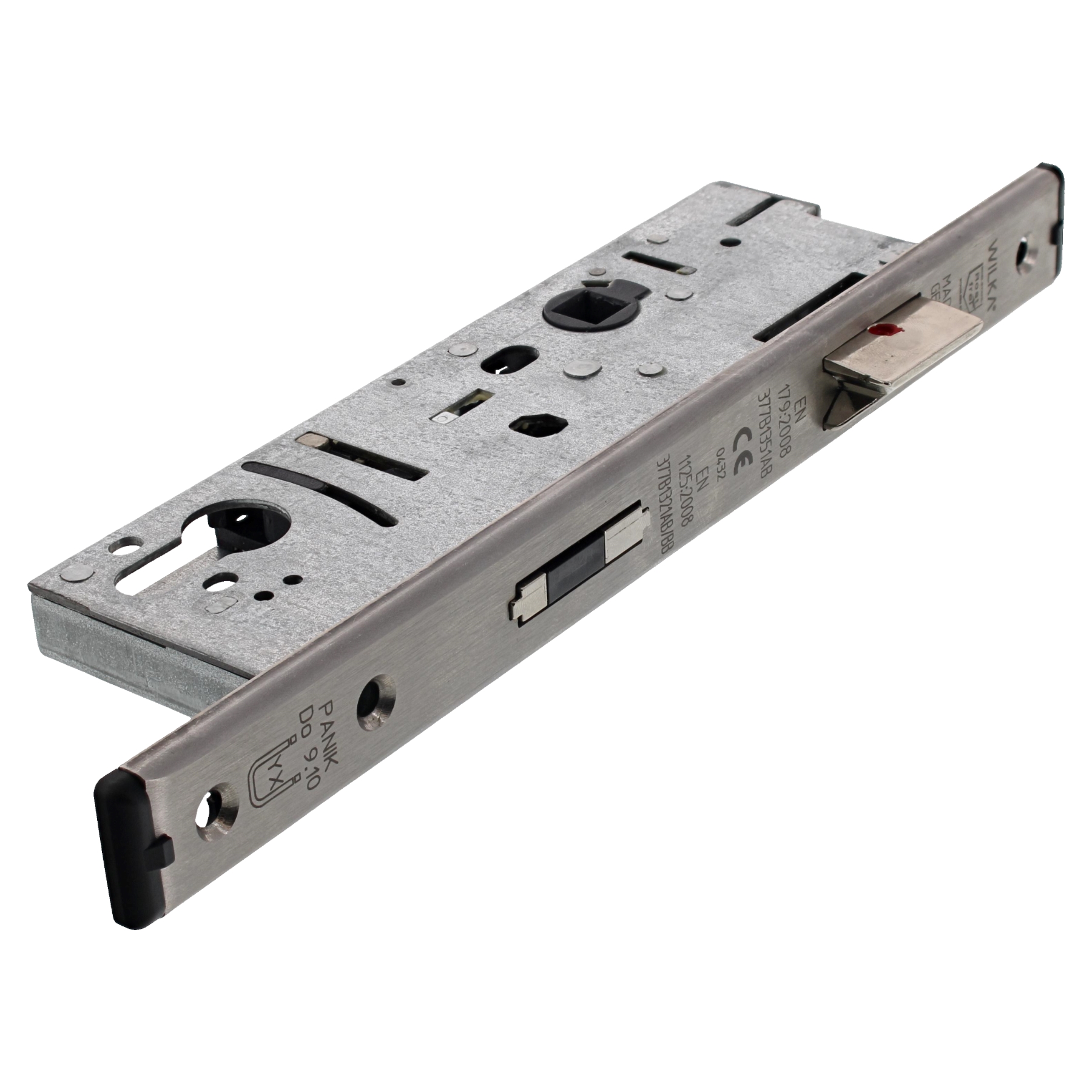 WILKA Anti-Panik-Einsteckschloss für einflügelige Rohrrahmentüren 6677 Funktion B links 45 mm U-Profil 24x6x2x245 mm, Klinge, Rasiermesser, Waffe