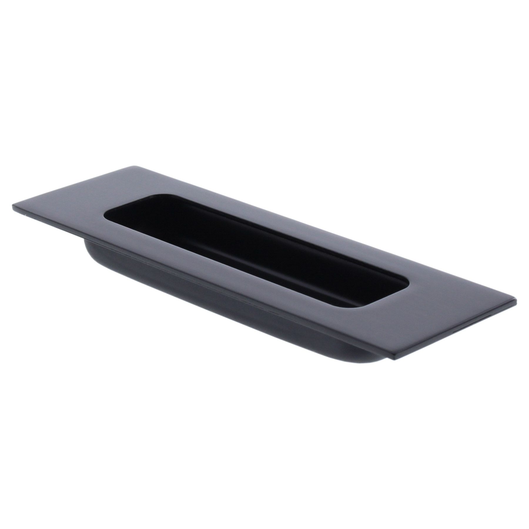 ToniTec Griffmuschel für Schiebetürsystem "HUBERTUS" – rechteckig, schwarz matt, 120 x 40 mm