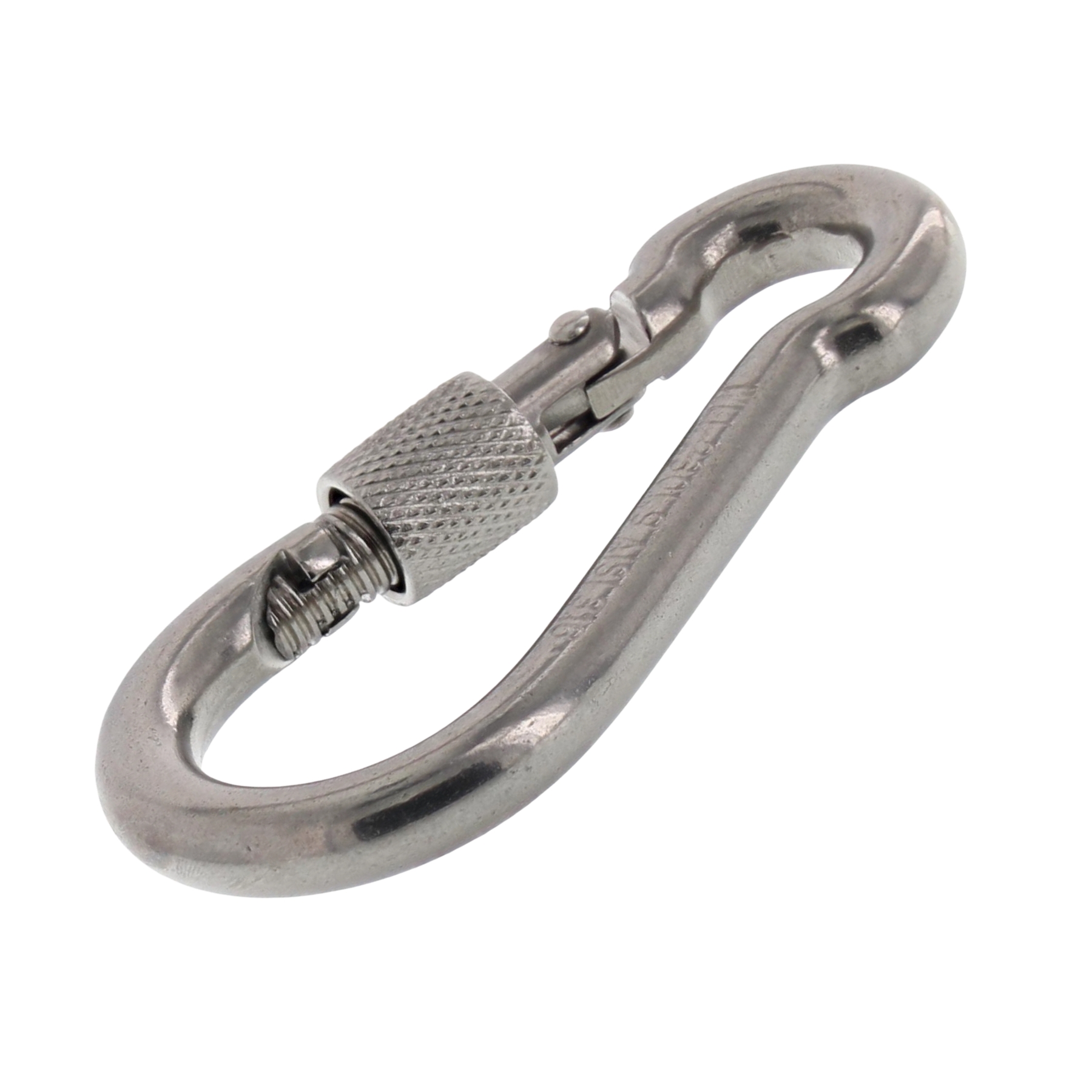 ToniTec Edelstahl Karabinerhaken mit Schraubverschluss A4 C-DIN 5299 80x8mm, Elektronik, Hardware, Rauchrohr