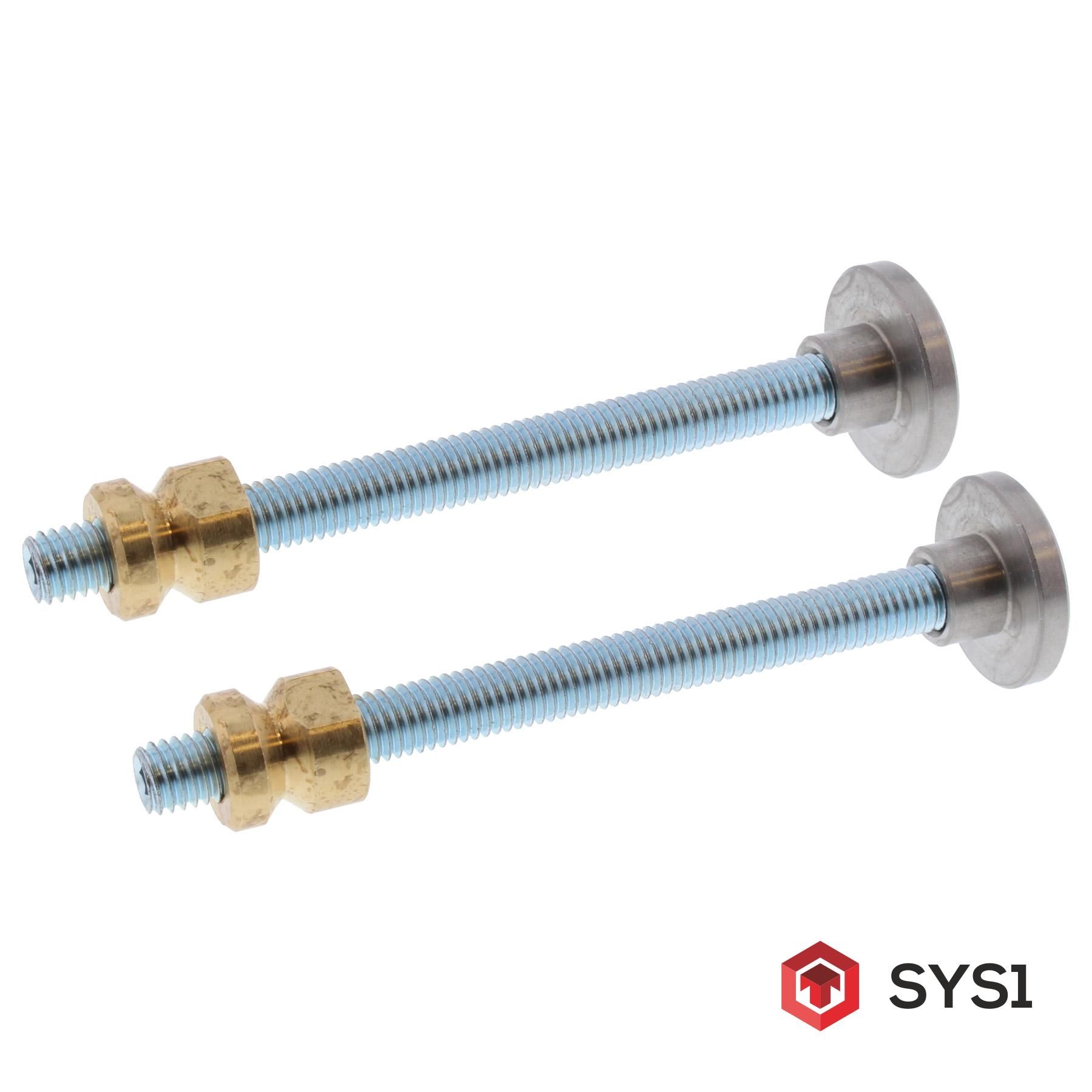 ToniTec® SYS1 Türgriff-Befestigung Befestigungssystem zum Durchschrauben, Maschine, Schraube, Mace Club, Waffe