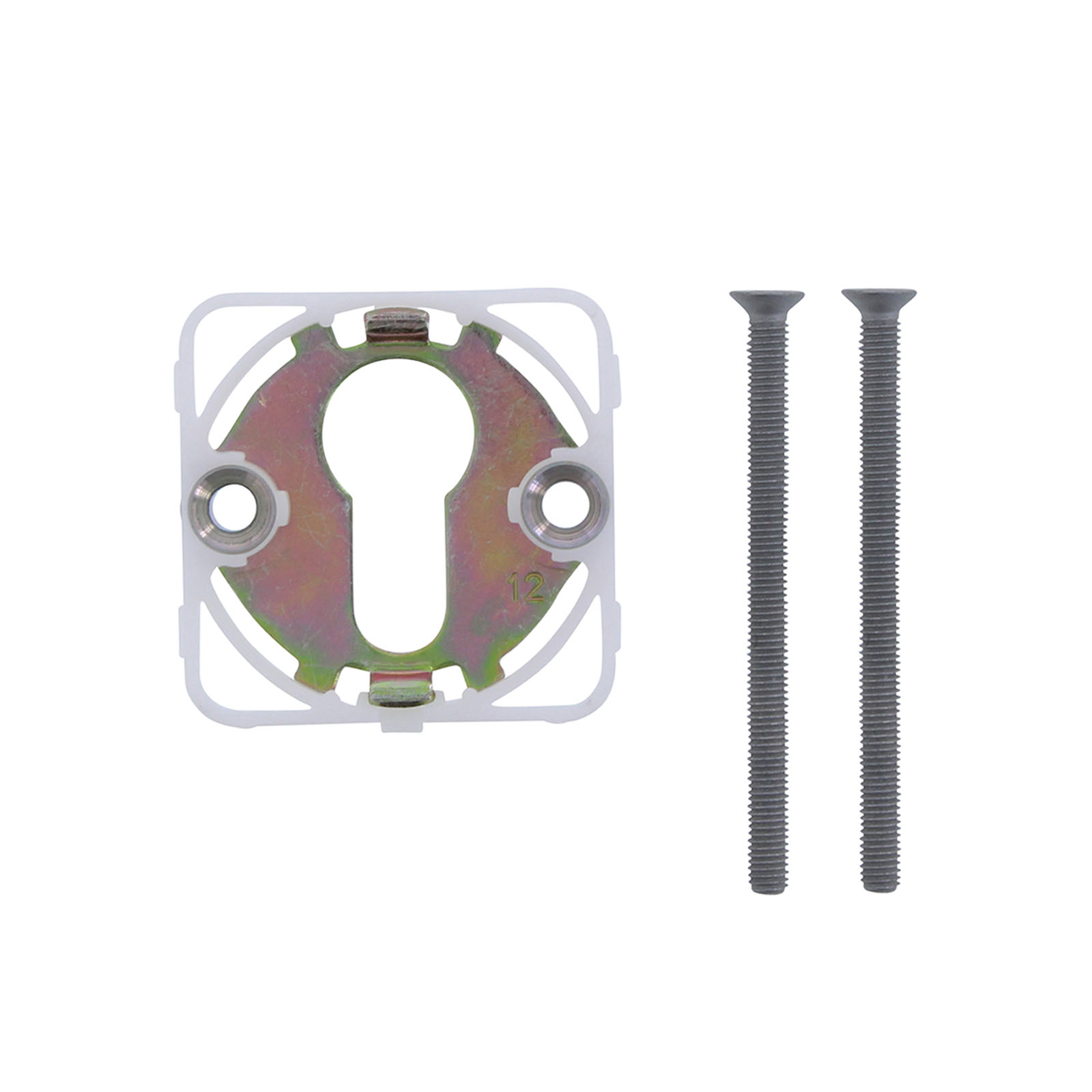 HOPPE Schutzrosettenpaar E52NSB/52S PZ F69 Edelstahl 3592603, Maschine, Schraube