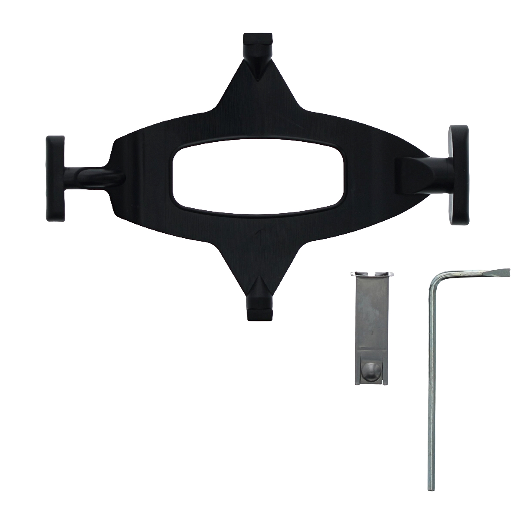 BLACK BEAUTY HOPPE Rosettengarnitur Hamburg 1700/42KB/42KBS SchnellstiftPlus Aluminium F9714M schwarz matt PZ (Profilzylinder), Klammer, Gerät, Werkzeug, Klammer, Gerät, Werkzeug