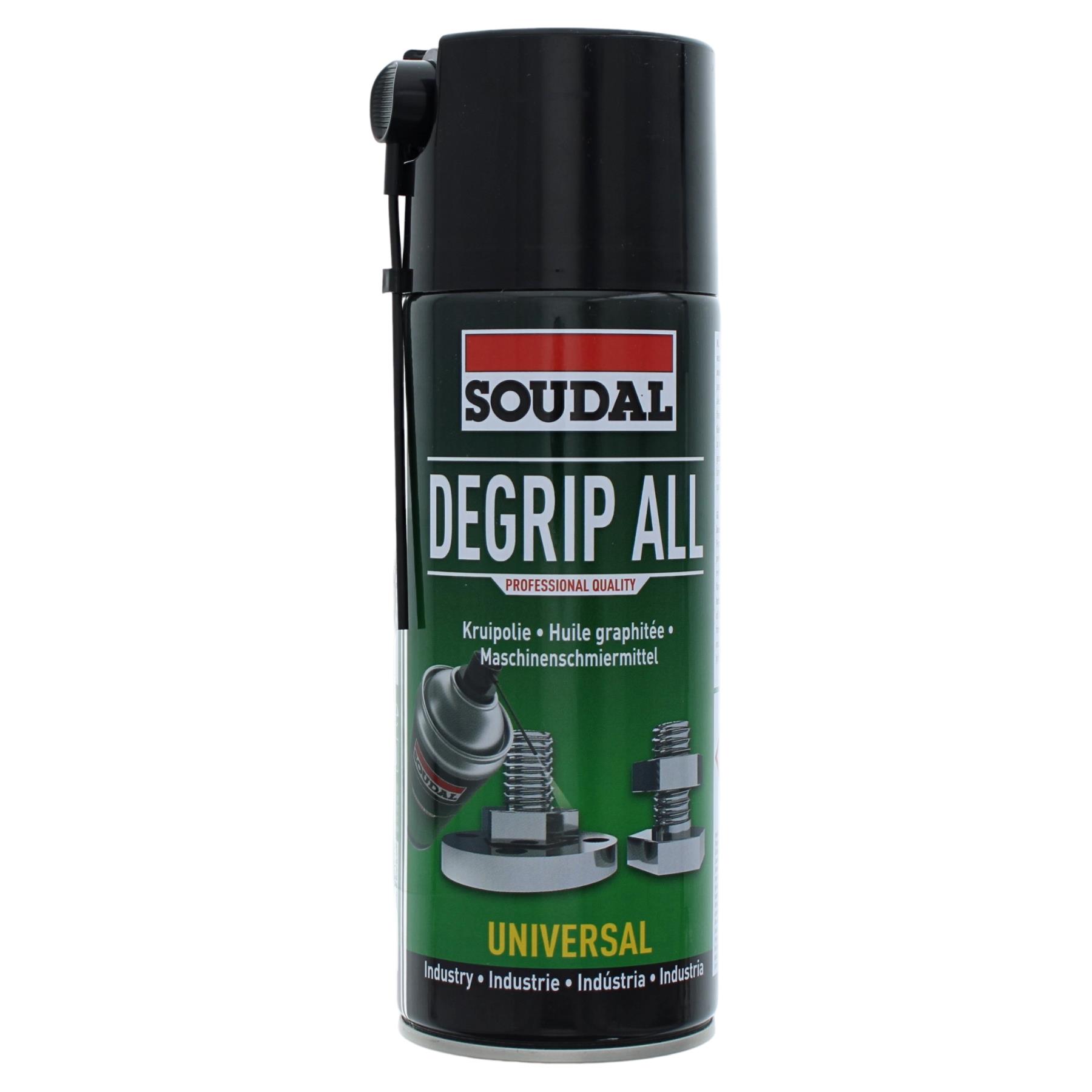Soudal DEGRIP ALL Maschinen Schmiermittel 400 ml, Kann, Spraydose, Zinn, Flasche, Shaker