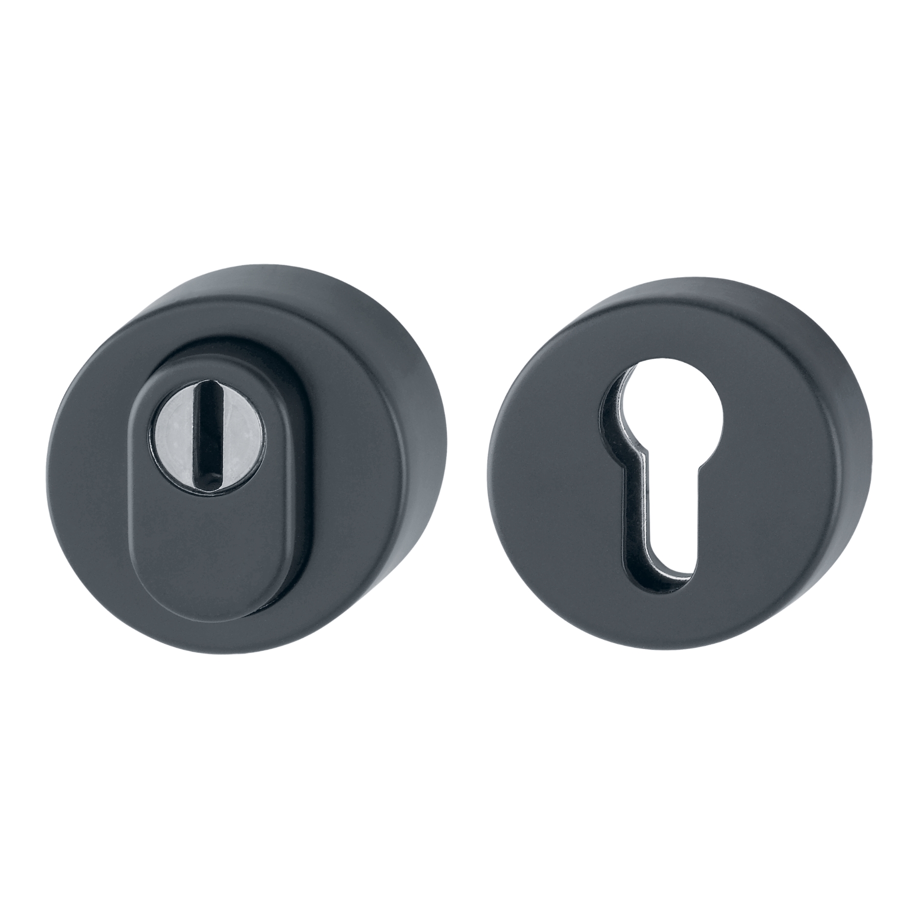 HOPPE Schutzrosette E42ZNSB-ZA/42HSrundES 1/PZ gelochtschwarz matt