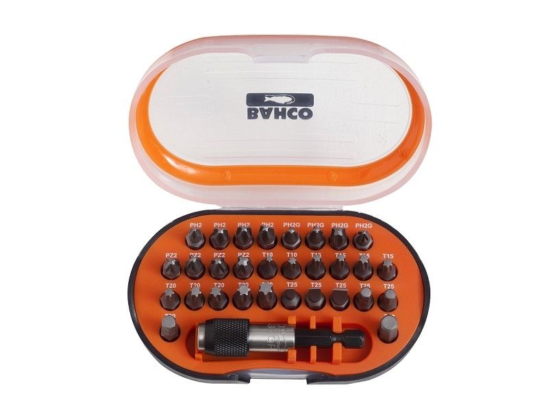 Bahco 59/S31 Bit-Satz PH PZ Schlitz TX Sechkant, 31-tlg MIT GÜRTELCLIP, Gerät, Schraubenzieher, Werkzeug