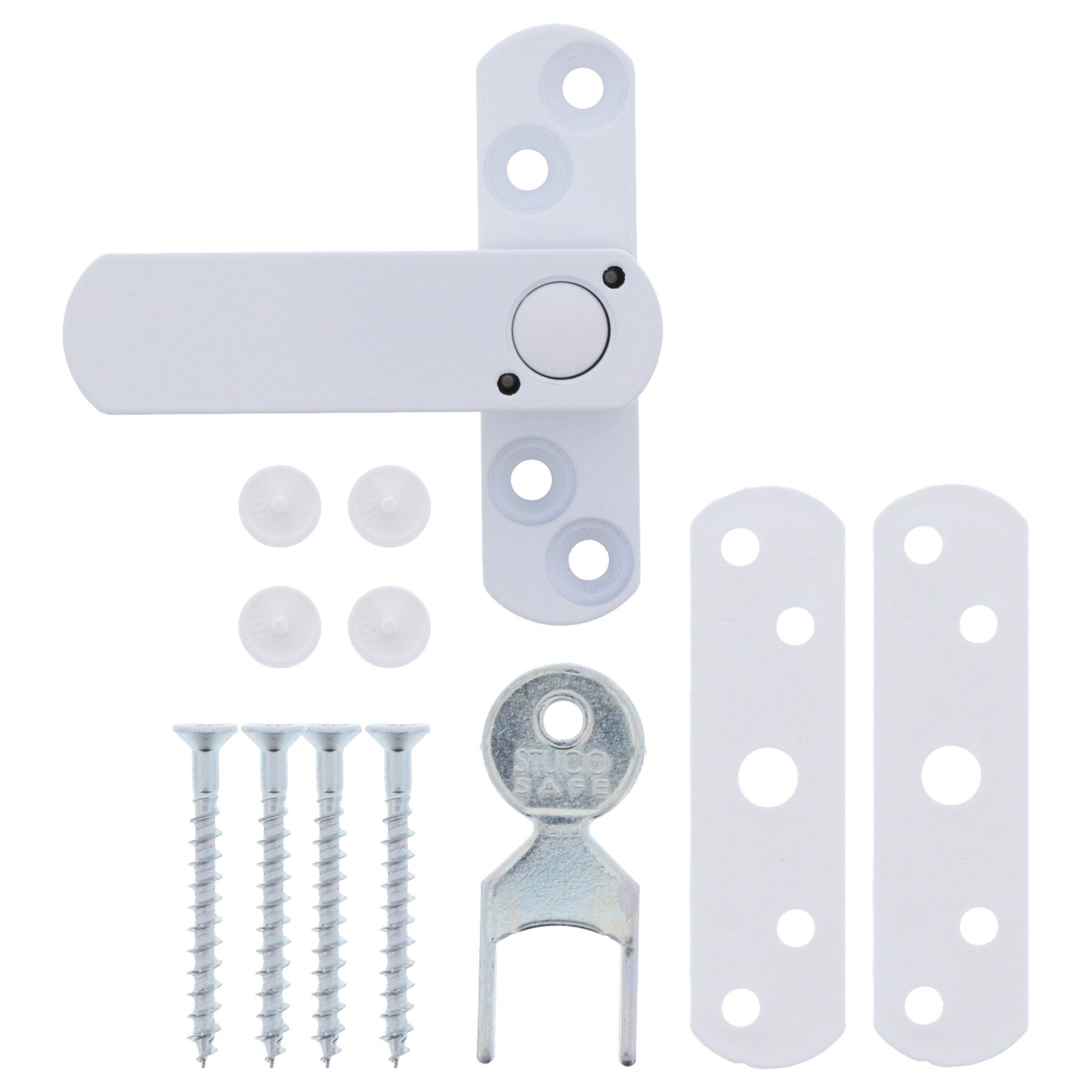 Bever Stuco Safe-Fenstersicherung 1-flügelig 20SB 20SW braun weiß Weiß, Maschine, Schraube, Elektronik, Handy, Telefon, Maschine, Schraube, Elektronik, Handy, Telefon