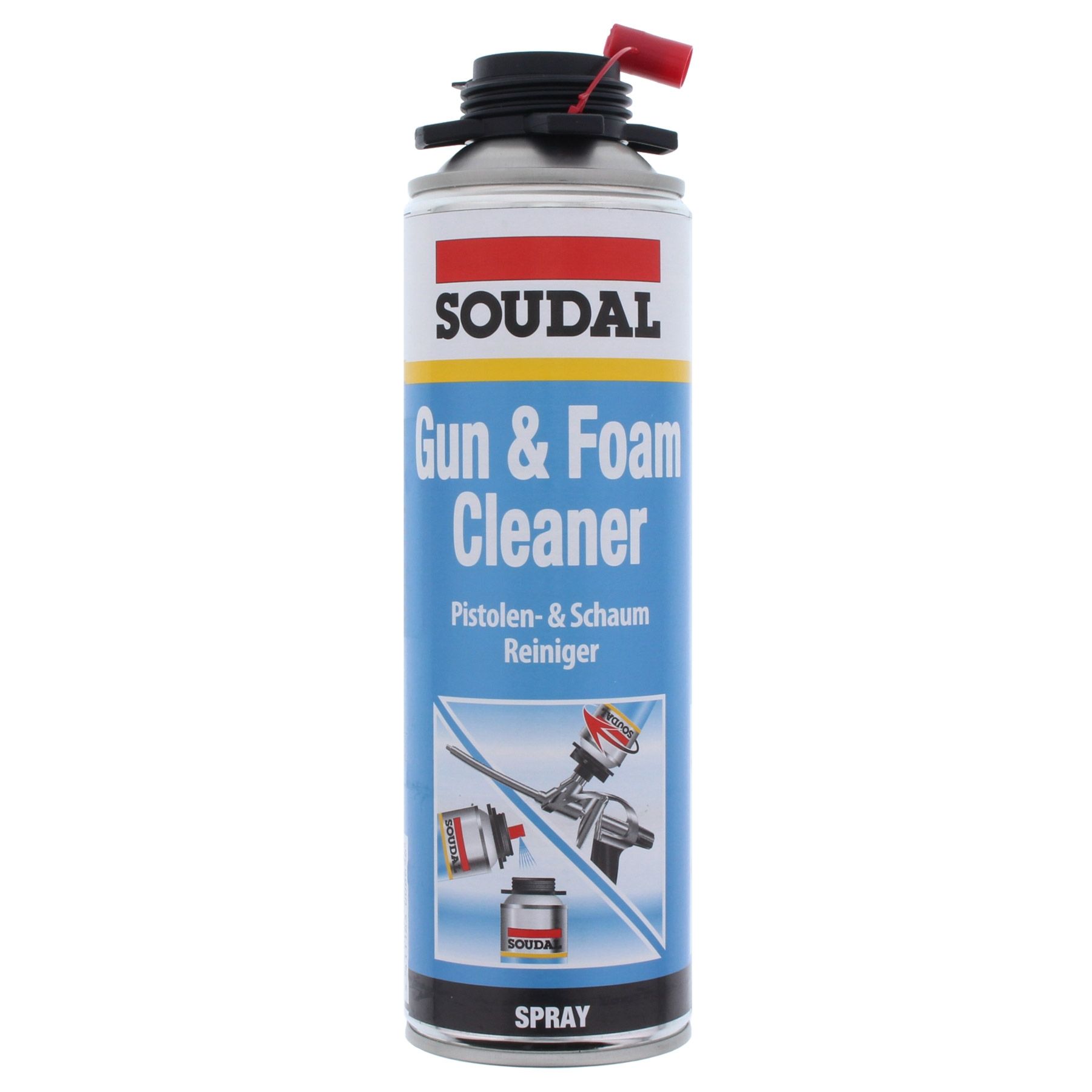 SOUDAL PU-Schaum-Reiniger Profi 500 ml, Kann, Spraydose, Zinn