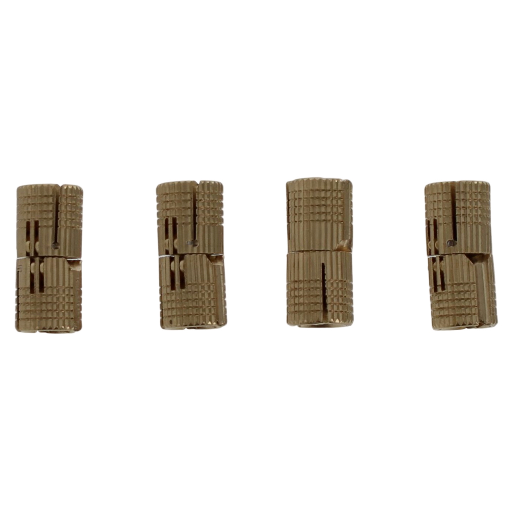 4x ToniTec® Einbohrscharnier unsichtbar Exakt Zylinder Scharnier Möbelband messing 12 mm, Leichter
