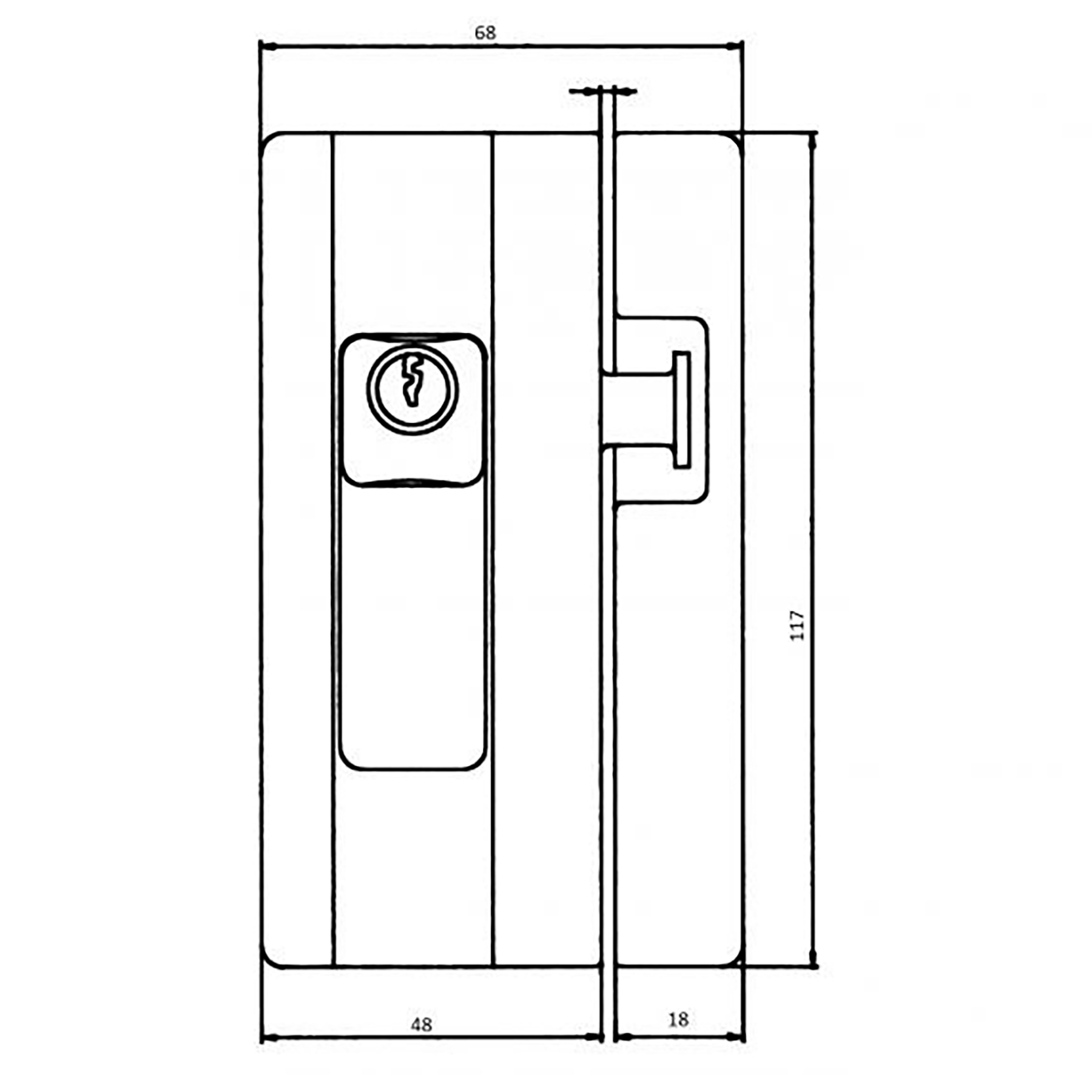 Burg Wächter BlockSafe B1 Fenstersicherung weiß braun verschiedenschliessend + gleichschliessend