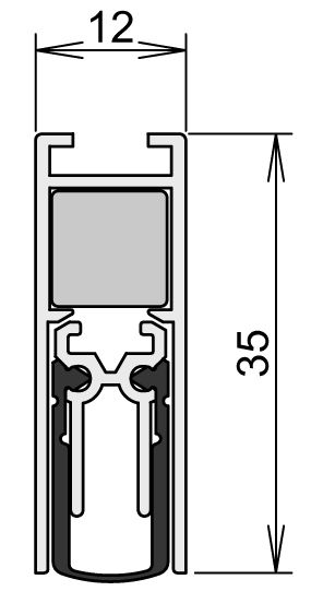 Athmer Autom. Türabdichtung Doppeldicht M-12/35 958 mm zweiseitige Auslösung 1-393-0960, Diagramm, Handlung, Gaspumpe, Pumpe, Kühler
