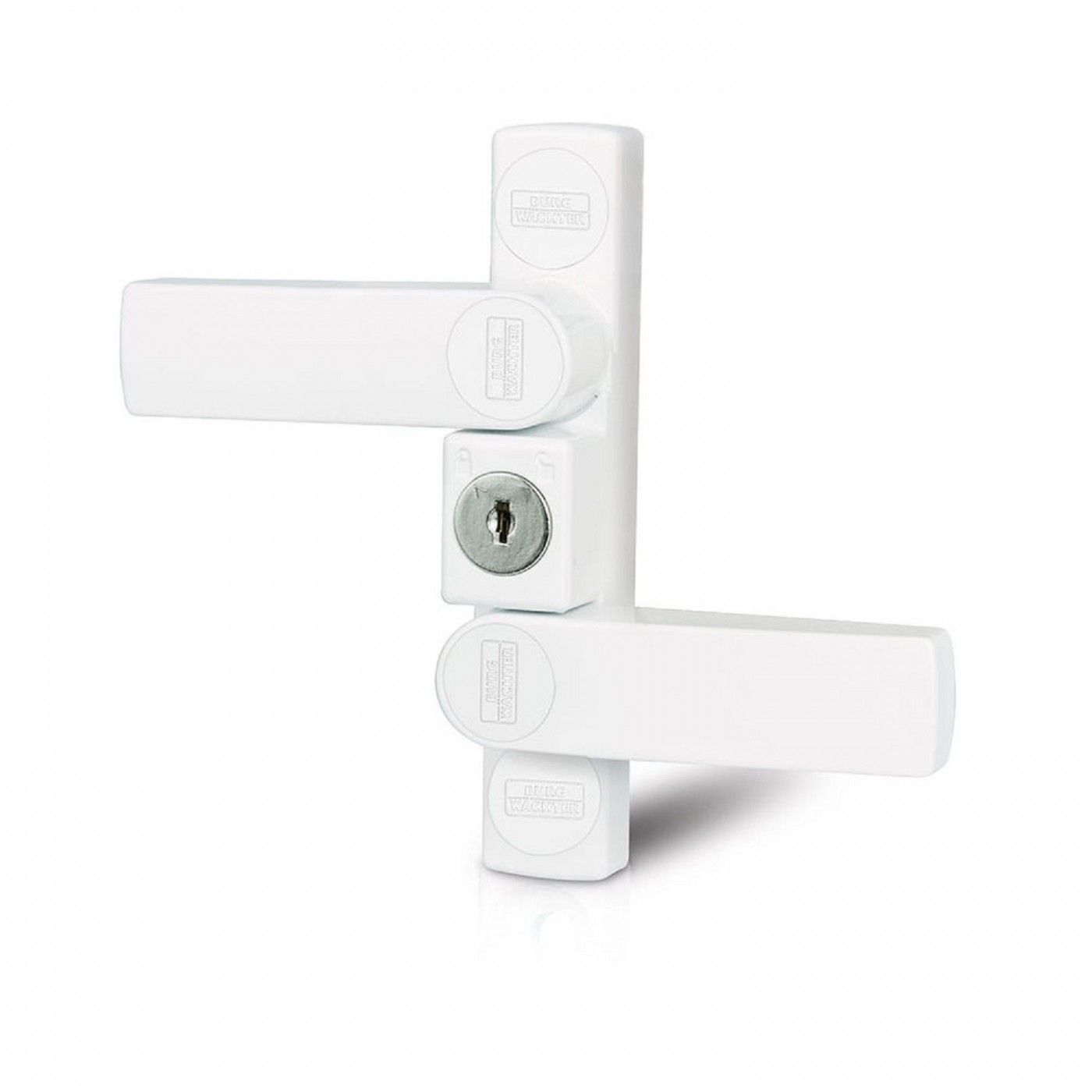 Burg Wächter WinSafe WS 22 WS22 Fenstersicherung mit Doppelriegel VdS-anerkannt Schließung F1 weiß braun Weiß